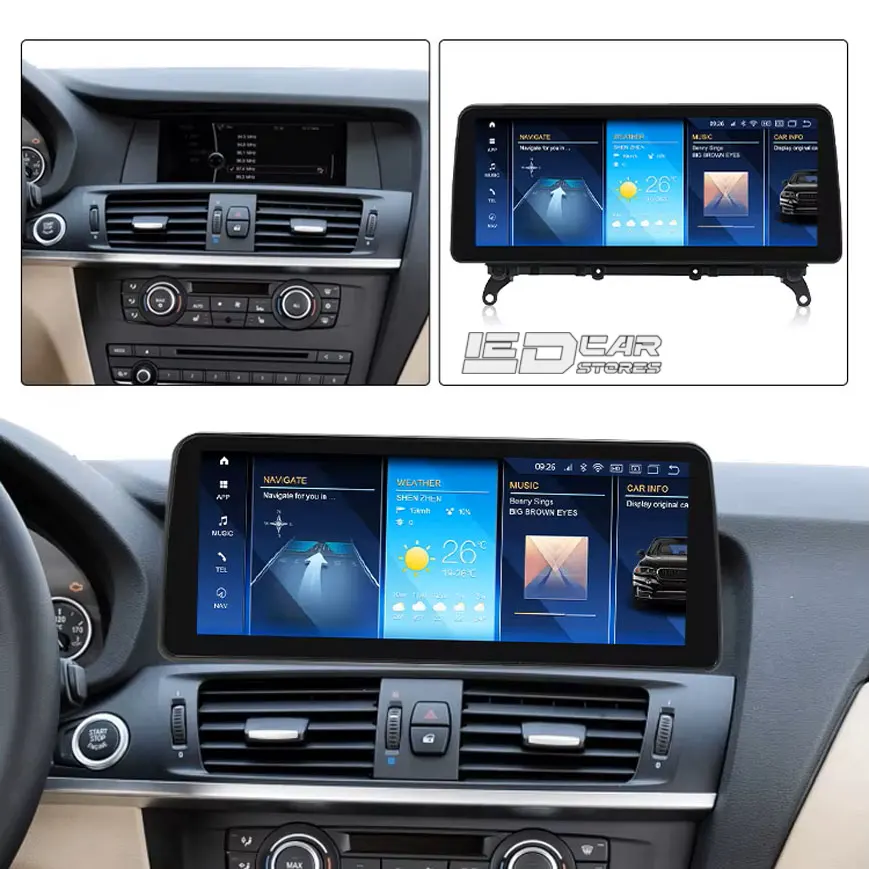 شاشة BMW X3 F25 CIC اندرويد 10.25 بوصة