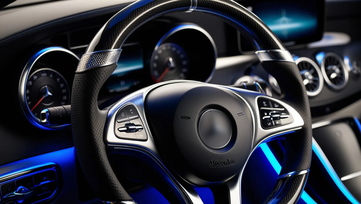 A modified Mercedes steering wheel showcas 0