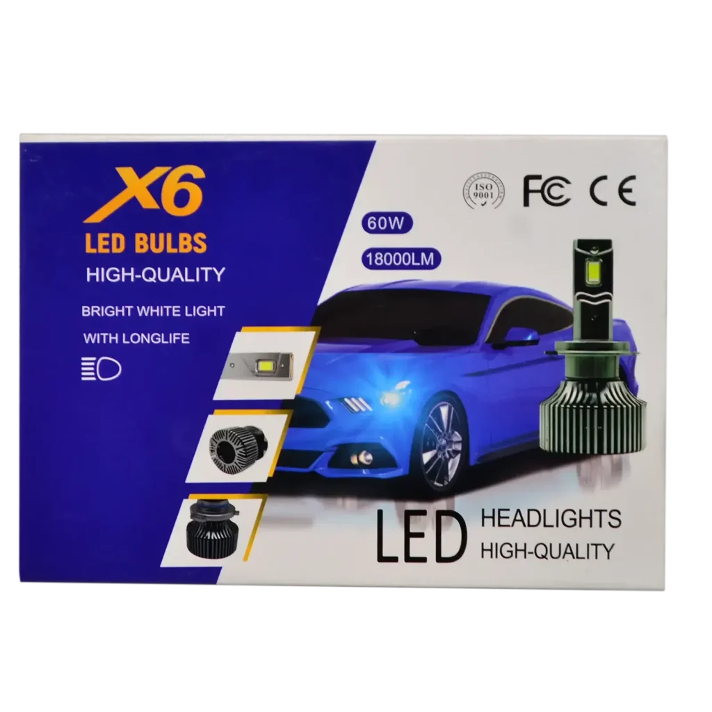اكتشف قوة إضاءة ليد السيارة مع ليد كار ستورز: سلسلة لمبات LED الاحترافية (X Series) 171 لمبات ليد للسيارات X6 Series 60W