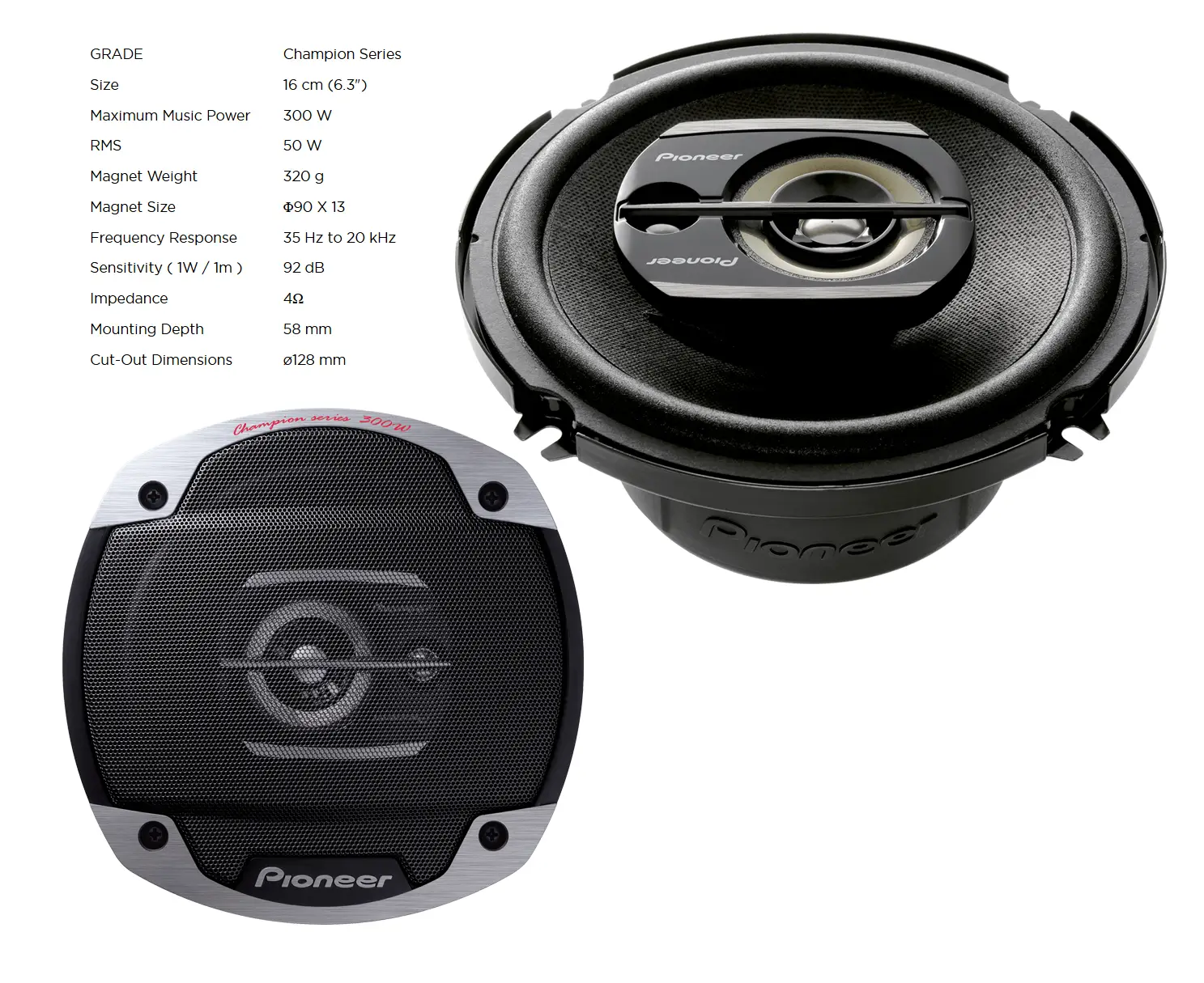 Pioneer TS-1675V2 - 17 CM 300W - Image 3