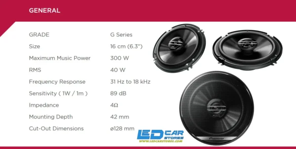 Pioneer TS-G1620F-2 - 16 CM 300W