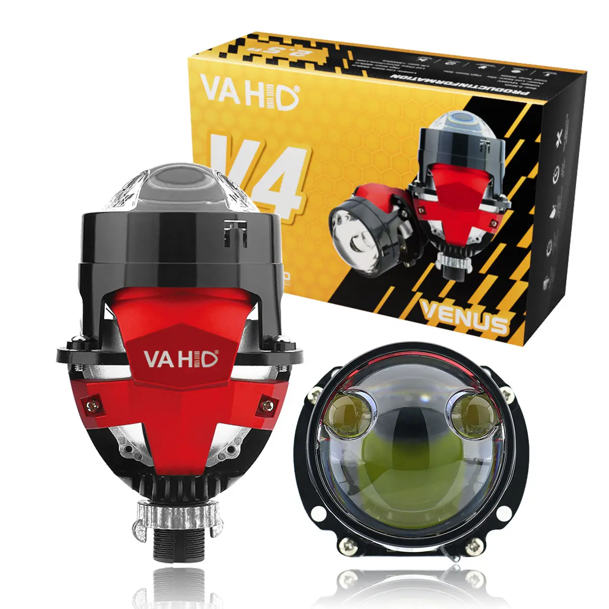 عدسات أمامية VAHID V4 LED بروجيكتور 2.5 بوصة​