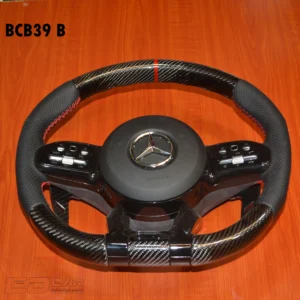 طارة Amg Carbon خياطة حمراء قلب بلاك