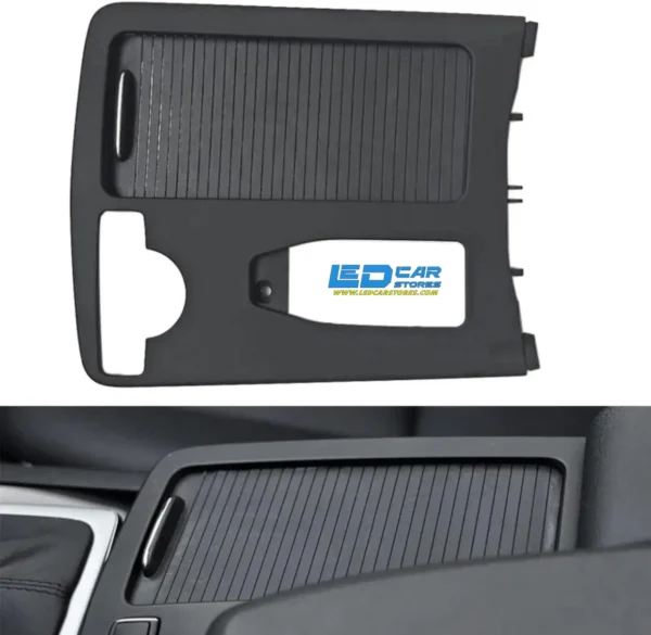 غطاء كونسول مرسيدس W204 W207 W212 ومصراع حامل أكواب (أسود)