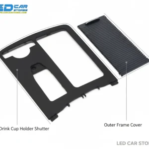 غطاء كونسول مرسيدس W204 W207 W212 ومصراع حامل أكواب (أسود)