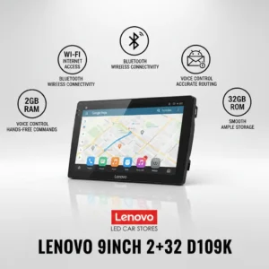 LENOVO 9INCH 2+32 D109K شاشة سيارة Lenovo D109K أندرويد 9 بوصة 2+32 جيجا - DSP و CarPlay