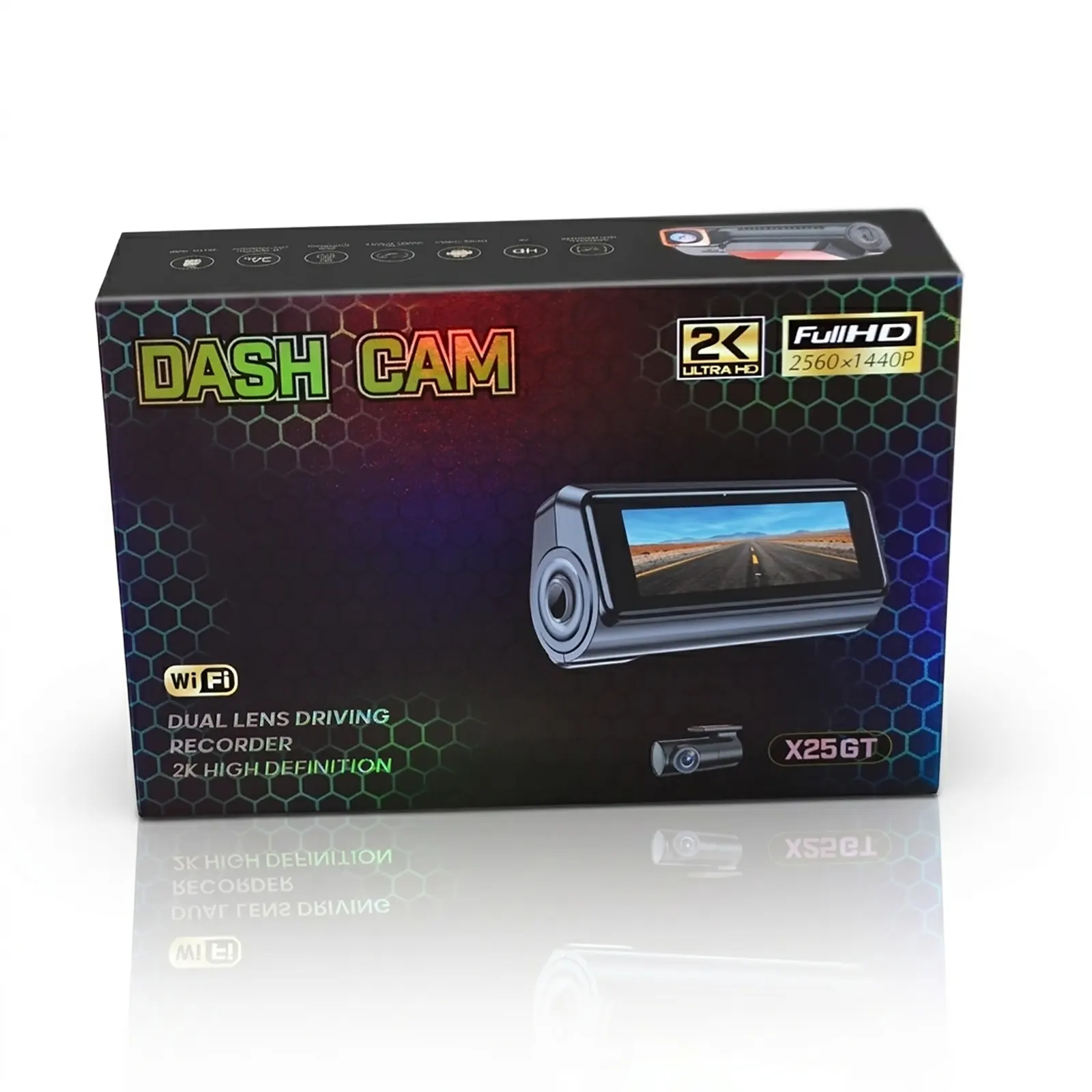 داش كام DASH CAM 2K - X25GT | عدسة مزدوجة وواي فاي | 远见之星 2 DASH CAM 2K X25GT